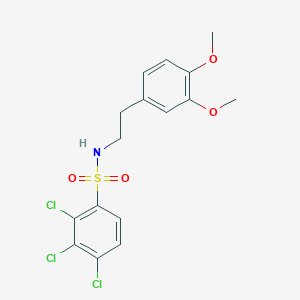 molecular formula C16H16Cl3NO4S B2769717 2,3,4-trichloro-N-[2-(3,4-dimethoxyphenyl)ethyl]benzenesulfonamide CAS No. 334974-53-7
