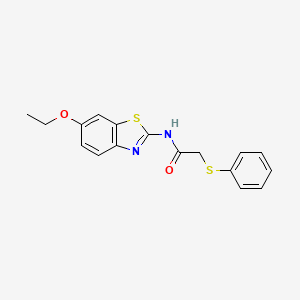 molecular formula C17H16N2O2S2 B2769724 N-(6-乙氧基苯并[d]噻唑-2-基)-2-(苯基硫基)乙酰胺 CAS No. 775316-97-7