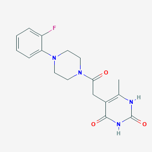 5-(2-(4-(2-fluorophenyl)piperazin-1-yl)-2-oxoethyl)-6-methylpyrimidine-2,4(1H,3H)-dione