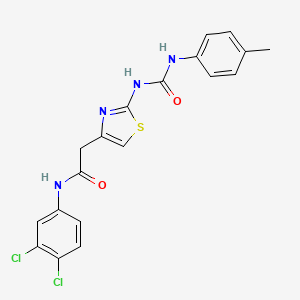 N-(3,4-dichlorophenyl)-2-(2-(3-(p-tolyl)ureido)thiazol-4-yl)acetamide