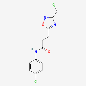 3-[3-(chloromethyl)-1,2,4-oxadiazol-5-yl]-N-(4-chlorophenyl)propanamide