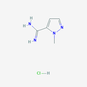 molecular formula C5H9ClN4 B2769779 2-甲基吡唑-3-羧酰胺；盐酸盐 CAS No. 2470436-65-6