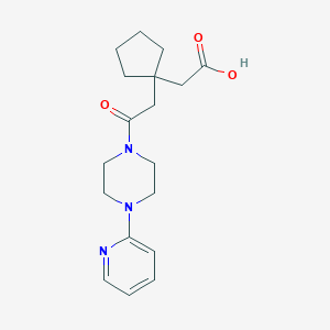 (1-{2-Oxo-2-[4-(2-pyridinyl)-1-piperazinyl]ethyl}cyclopentyl)acetic acid