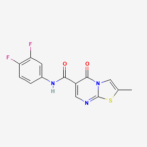 molecular formula C14H9F2N3O2S B2769784 N-(3,4-difluorophenyl)-2-methyl-5-oxo-5H-thiazolo[3,2-a]pyrimidine-6-carboxamide CAS No. 896339-93-8