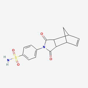 molecular formula C15H14N2O4S B2769793 4-(1,3-dioxo-1,3,3a,4,7,7a-hexahydro-2H-4,7-methanoisoindol-2-yl)benzenesulfonamide CAS No. 308841-90-9
