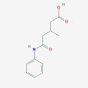 molecular formula C12H15NO3 B276980 5-Anilino-3-methyl-5-oxopentanoic acid 