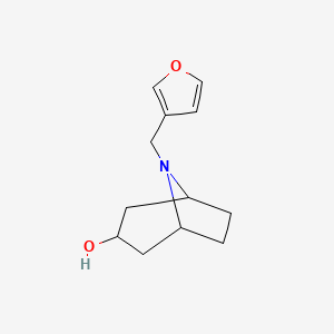 molecular formula C12H17NO2 B2769804 (1R,5S)-8-(furan-3-ylmethyl)-8-azabicyclo[3.2.1]octan-3-ol CAS No. 1552960-94-7