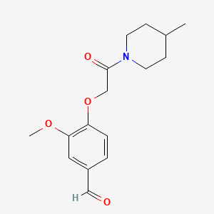 molecular formula C16H21NO4 B2769805 3-Methoxy-4-[2-(4-methyl-piperidin-1-yl)-2-oxo-ethoxy]-benzaldehyde CAS No. 1389480-61-8