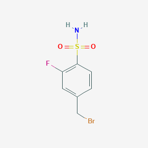 molecular formula C7H7BrFNO2S B2769811 4-(溴甲基)-2-氟苯磺酰胺 CAS No. 1645275-47-3