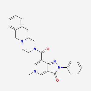 5-methyl-7-(4-(2-methylbenzyl)piperazine-1-carbonyl)-2-phenyl-2H-pyrazolo[4,3-c]pyridin-3(5H)-one