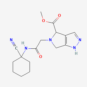 Methyl 5-[2-[(1-cyanocyclohexyl)amino]-2-oxoethyl]-4,6-dihydro-1H-pyrrolo[3,4-c]pyrazole-4-carboxylate