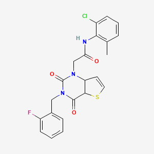 N-(2-chloro-6-methylphenyl)-2-{3-[(2-fluorophenyl)methyl]-2,4-dioxo-1H,2H,3H,4H-thieno[3,2-d]pyrimidin-1-yl}acetamide