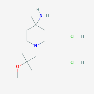 molecular formula C11H26Cl2N2O B2769831 1-(2-Methoxy-2-methylpropyl)-4-methylpiperidin-4-amine dihydrochloride CAS No. 2174002-58-3