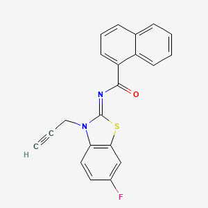 molecular formula C21H13FN2OS B2769835 (Z)-N-(6-fluoro-3-(prop-2-yn-1-yl)benzo[d]thiazol-2(3H)-ylidene)-1-naphthamide CAS No. 865181-60-8
