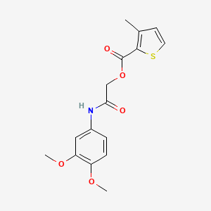 molecular formula C16H17NO5S B2769840 2-((3,4-二甲氧基苯基)氨基)-2-氧代乙基 3-甲基噻吩-2-羧酸酯 CAS No. 478860-50-3