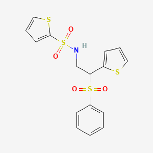 N-[2-(phenylsulfonyl)-2-(2-thienyl)ethyl]thiophene-2-sulfonamide