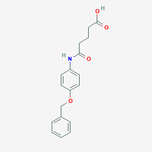 molecular formula C18H19NO4 B276985 5-{[4-(Benzyloxy)phenyl]amino}-5-oxopentanoic acid 