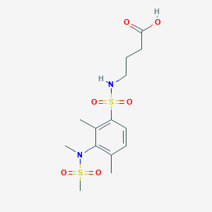 molecular formula C14H22N2O6S2 B2769859 4-[[2,4-二甲基-3-(甲基(甲磺酰)氨基)苯基]磺酰氨基]丁酸 CAS No. 881935-31-5