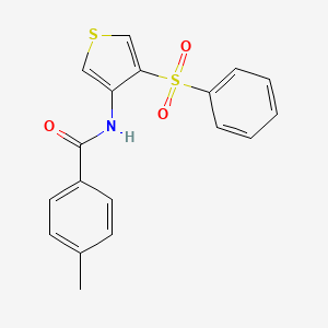 N-[4-(benzenesulfonyl)thiophen-3-yl]-4-methylbenzamide