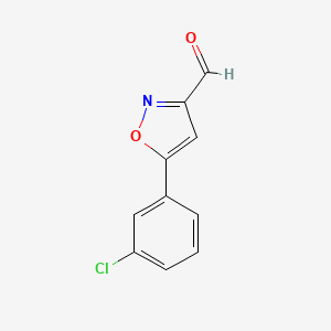 molecular formula C10H6ClNO2 B2769889 5-(3-Chlorophenyl)isoxazole-3-carbaldehyde CAS No. 934282-58-3