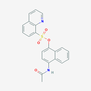molecular formula C21H16N2O4S B276989 4-(Acetylamino)-1-naphthyl 8-quinolinesulfonate 
