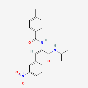 molecular formula C20H21N3O4 B2769900 N-[(E)-1-[(isopropylamino)carbonyl]-2-(3-nitrophenyl)ethenyl]-4-methylbenzamide CAS No. 1164516-76-0