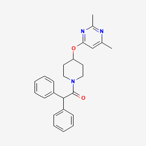 molecular formula C25H27N3O2 B2769906 1-(4-((2,6-Dimethylpyrimidin-4-yl)oxy)piperidin-1-yl)-2,2-diphenylethanone CAS No. 2034579-31-0