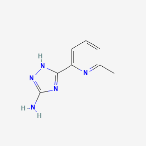 molecular formula C8H9N5 B2769917 5-(6-methylpyridin-2-yl)-4H-1,2,4-triazol-3-amine CAS No. 1016520-74-3