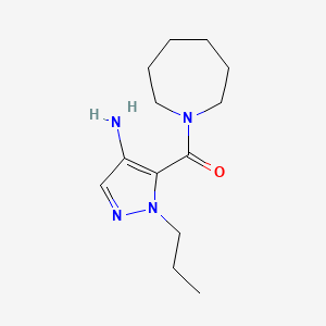 molecular formula C13H22N4O B2769928 5-(Azepan-1-ylcarbonyl)-1-propyl-1H-pyrazol-4-amine CAS No. 2101199-09-9