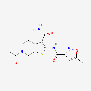 N-(6-acetyl-3-carbamoyl-4,5,6,7-tetrahydrothieno[2,3-c]pyridin-2-yl)-5-methylisoxazole-3-carboxamide