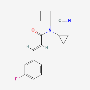 (E)-N-(1-Cyanocyclobutyl)-N-cyclopropyl-3-(3-fluorophenyl)prop-2-enamide