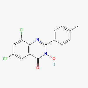 molecular formula C15H10Cl2N2O2 B2769948 6,8-二氯-3-羟基-2-(4-甲基苯基)-4(3H)-喹唑啉-4-酮 CAS No. 338774-55-3