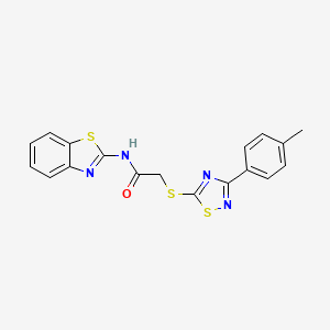 N-(benzo[d]thiazol-2-yl)-2-((3-(p-tolyl)-1,2,4-thiadiazol-5-yl)thio)acetamide