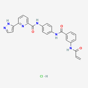 molecular formula C25H21ClN6O3 B2769963 JH-X-119-01 (hydrochloride) CAS No. 2591344-30-6