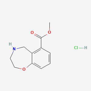 molecular formula C11H14ClNO3 B2769966 Methyl 2,3,4,5-tetrahydro-1,4-benzoxazepine-6-carboxylate hydrochloride CAS No. 2171796-72-6