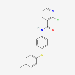 molecular formula C19H15ClN2OS B2769970 2-chloro-N-{4-[(4-methylphenyl)sulfanyl]phenyl}nicotinamide CAS No. 339096-30-9