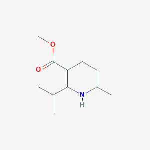 molecular formula C11H21NO2 B2769973 Methyl 6-methyl-2-propan-2-ylpiperidine-3-carboxylate CAS No. 2167212-68-0