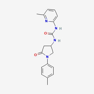 molecular formula C18H20N4O2 B2769974 1-(6-Methylpyridin-2-yl)-3-(5-oxo-1-(p-tolyl)pyrrolidin-3-yl)urea CAS No. 894022-74-3