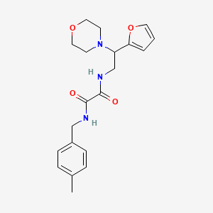molecular formula C20H25N3O4 B2769992 N1-(2-(呋喃-2-基)-2-吗啉基乙基)-N2-(4-甲基苯基甲基)草酰胺 CAS No. 877630-81-4