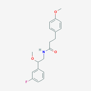 molecular formula C19H22FNO3 B2770019 N-(2-(3-氟苯基)-2-甲氧基乙基)-3-(4-甲氧基苯基)丙酰胺 CAS No. 1797876-50-6