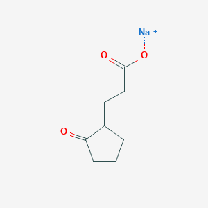 molecular formula C8H11NaO3 B2770021 钠;3-(2-氧代环戊基)丙酸 CAS No. 2413878-99-4