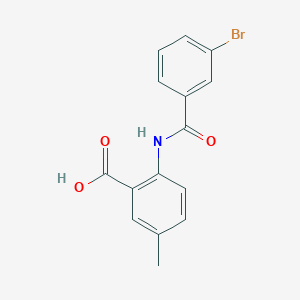 molecular formula C15H12BrNO3 B2770024 2-[(3-Bromobenzoyl)amino]-5-methylbenzenecarboxylic acid CAS No. 866151-17-9