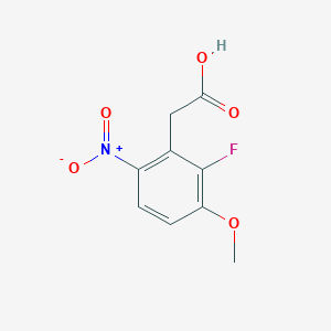 molecular formula C9H8FNO5 B2770037 2-(2-Fluoro-3-methoxy-6-nitrophenyl)acetic acid CAS No. 1909313-93-4
