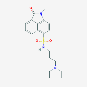 molecular formula C19H25N3O3S B277004 N-[3-(diethylamino)propyl]-1-methyl-2-oxo-1,2-dihydrobenzo[cd]indole-6-sulfonamide 