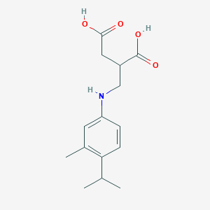 molecular formula C15H21NO4 B2770045 2-[(4-异丙基-3-甲基苯胺基)甲基]琥珀酸 CAS No. 866153-49-3