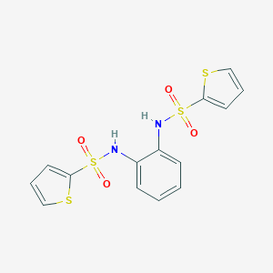 molecular formula C14H12N2O4S4 B277005 N-{2-[(2-thienylsulfonyl)amino]phenyl}-2-thiophenesulfonamide 