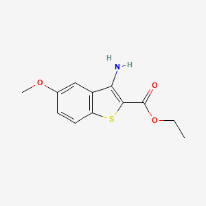 molecular formula C12H13NO3S B2770052 Ethyl 3-amino-5-methoxy-1-benzothiophene-2-carboxylate CAS No. 181285-06-3