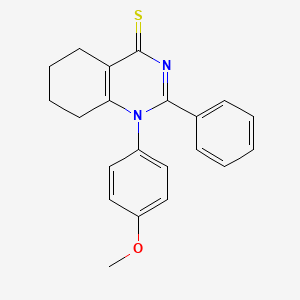 molecular formula C21H20N2OS B2770058 1-(4-Methoxyphenyl)-2-phenyl-5,6,7,8-tetrahydroquinazoline-4-thione CAS No. 95003-26-2