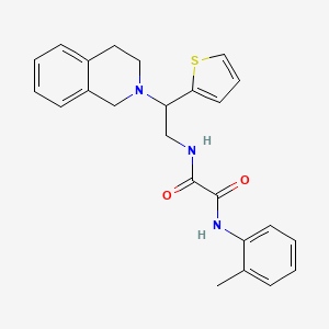 molecular formula C24H25N3O2S B2770059 N1-(2-(3,4-二氢异喹啉-2(1H)-基)-2-(噻吩-2-基)乙基)-N2-(邻甲苯基)草酰胺 CAS No. 898424-80-1