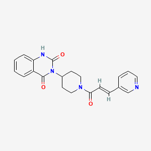 molecular formula C21H20N4O3 B2770069 (E)-3-(1-(3-(pyridin-3-yl)acryloyl)piperidin-4-yl)quinazoline-2,4(1H,3H)-dione CAS No. 2035036-43-0